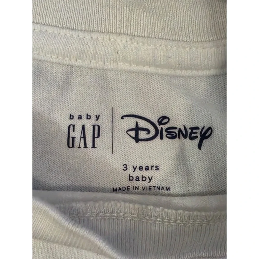Baby Gap Disney Minnie Mouse Graphic T-Shirt Cream 3 Years Pom Pom Detail